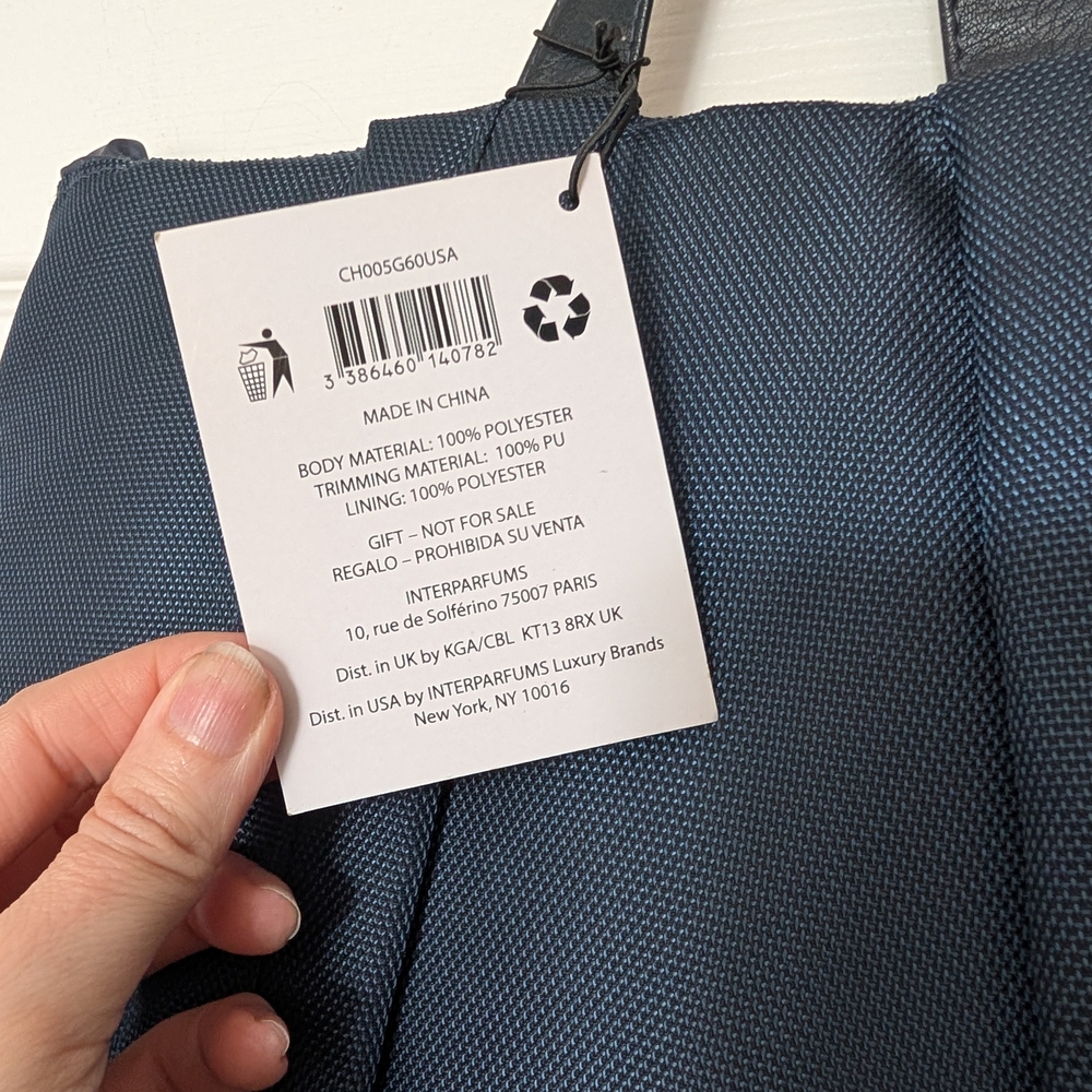 NWT Navy Blue Jimmy Choo Drawstring Backpack - Picture 7 of 7